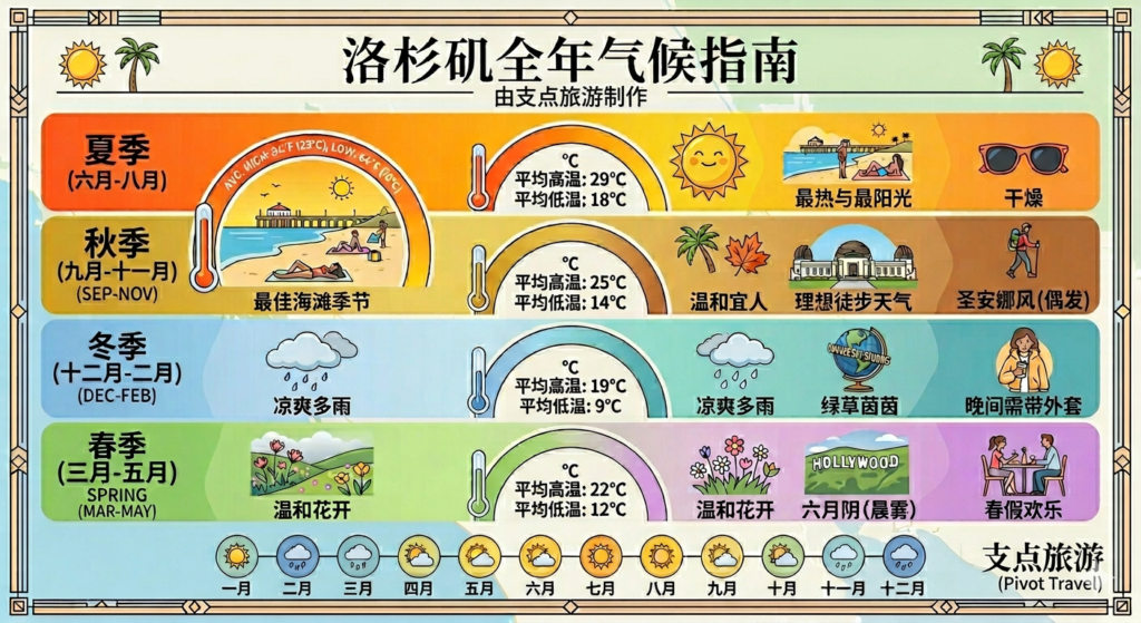 洛杉矶 气候 气温